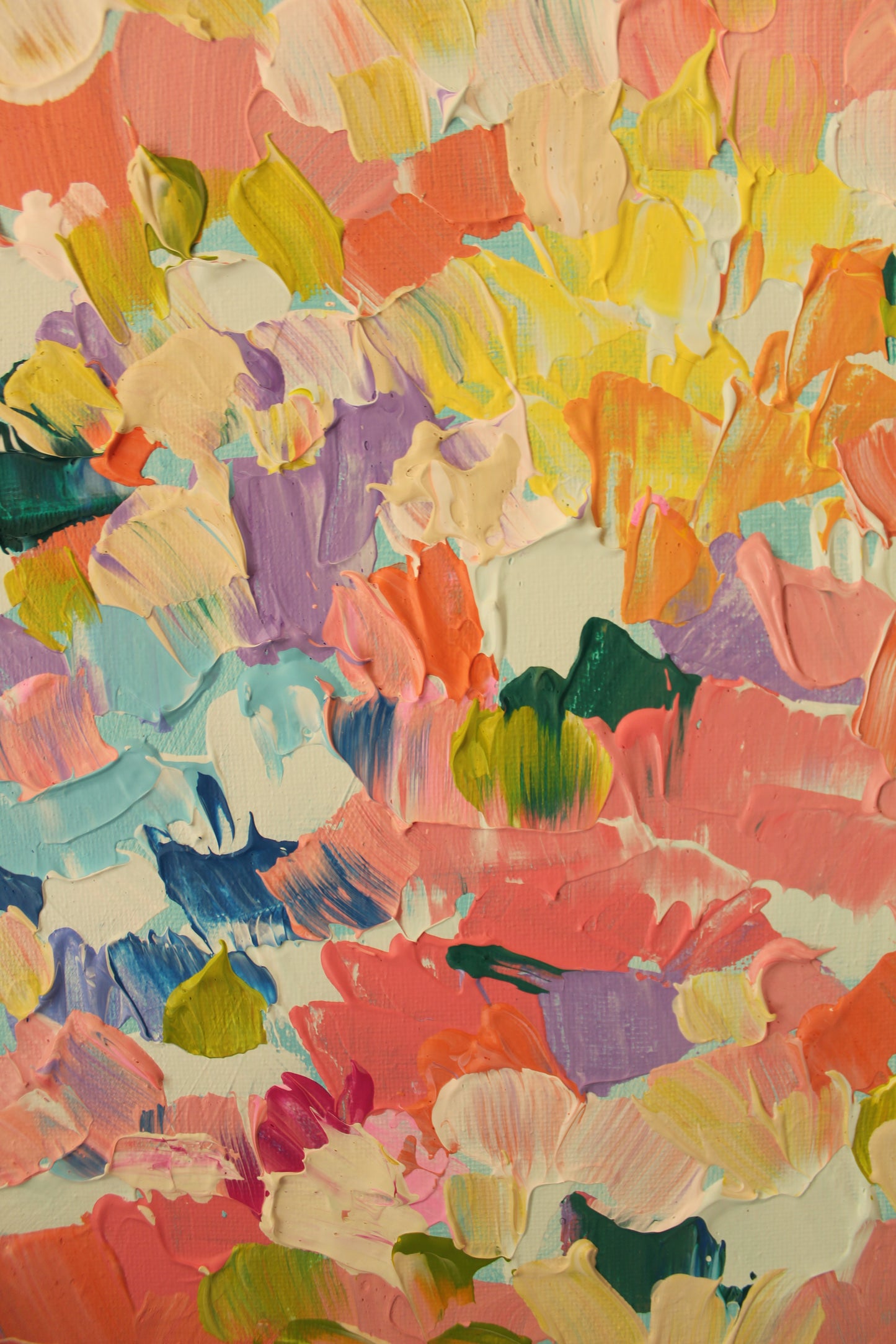 🌸 Bright Petal I — Original Abstract Acrylic Painting (8x10, Framed)