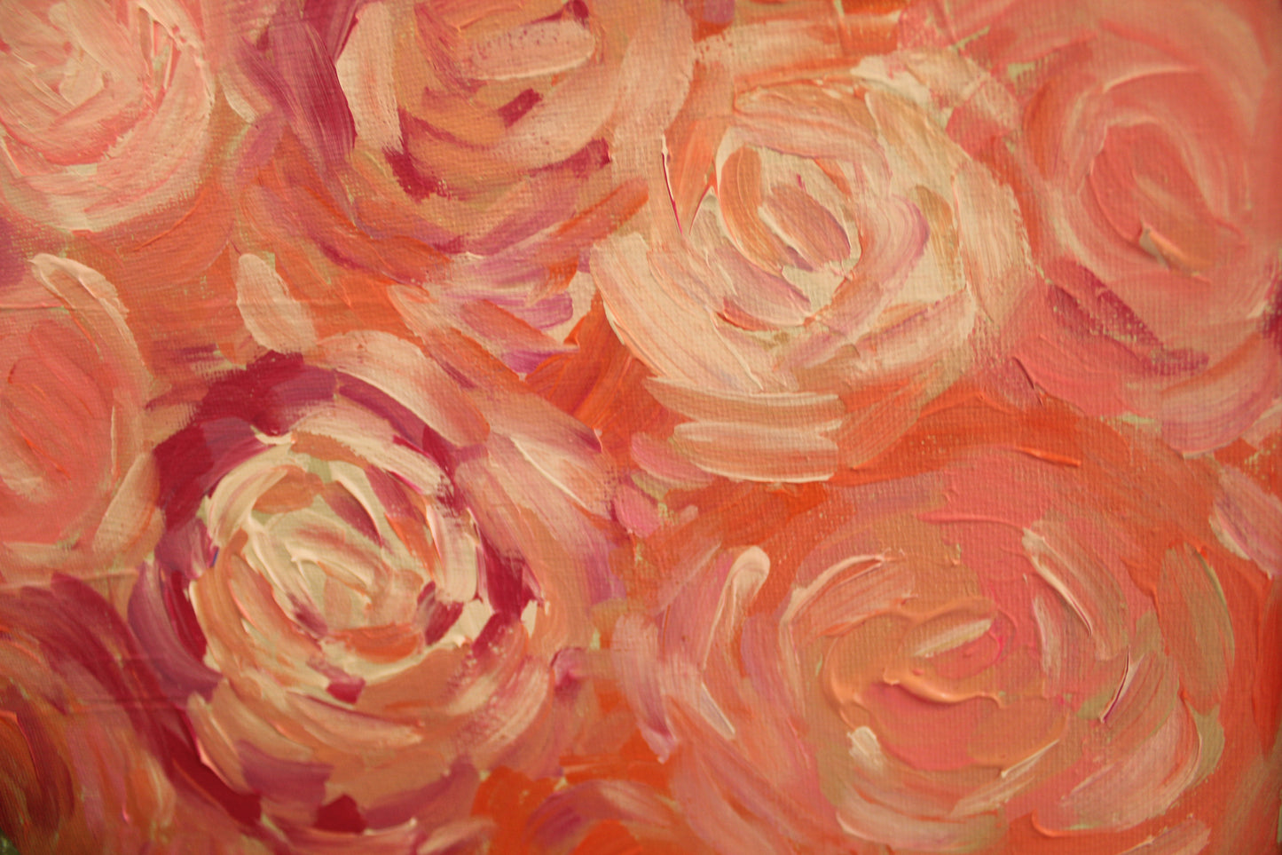 Rose Garden I — Original Acrylic Painting (8x10, Framed)
