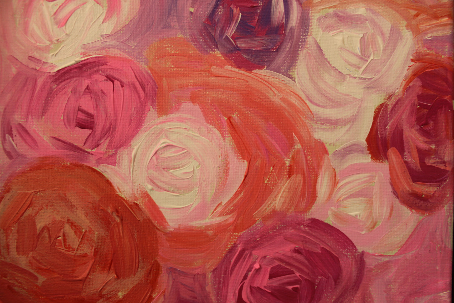 Rose Garden II — Original Acrylic Painting (8x10, Framed)