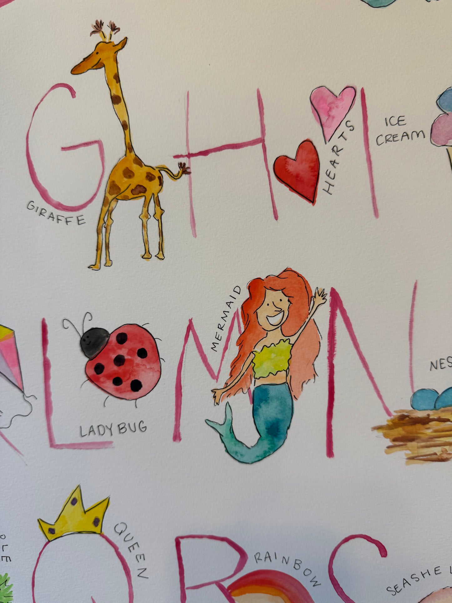 Custom Watercolor Alphabet