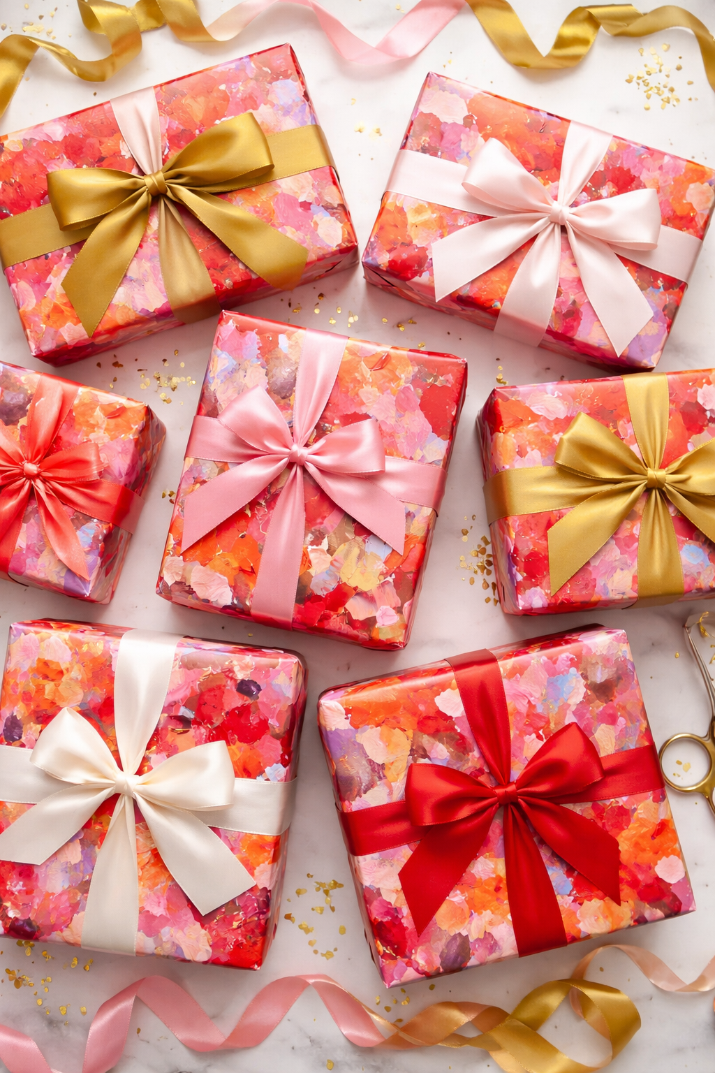 Abstract Gift Wrap Set – 4 Premium Sheets
