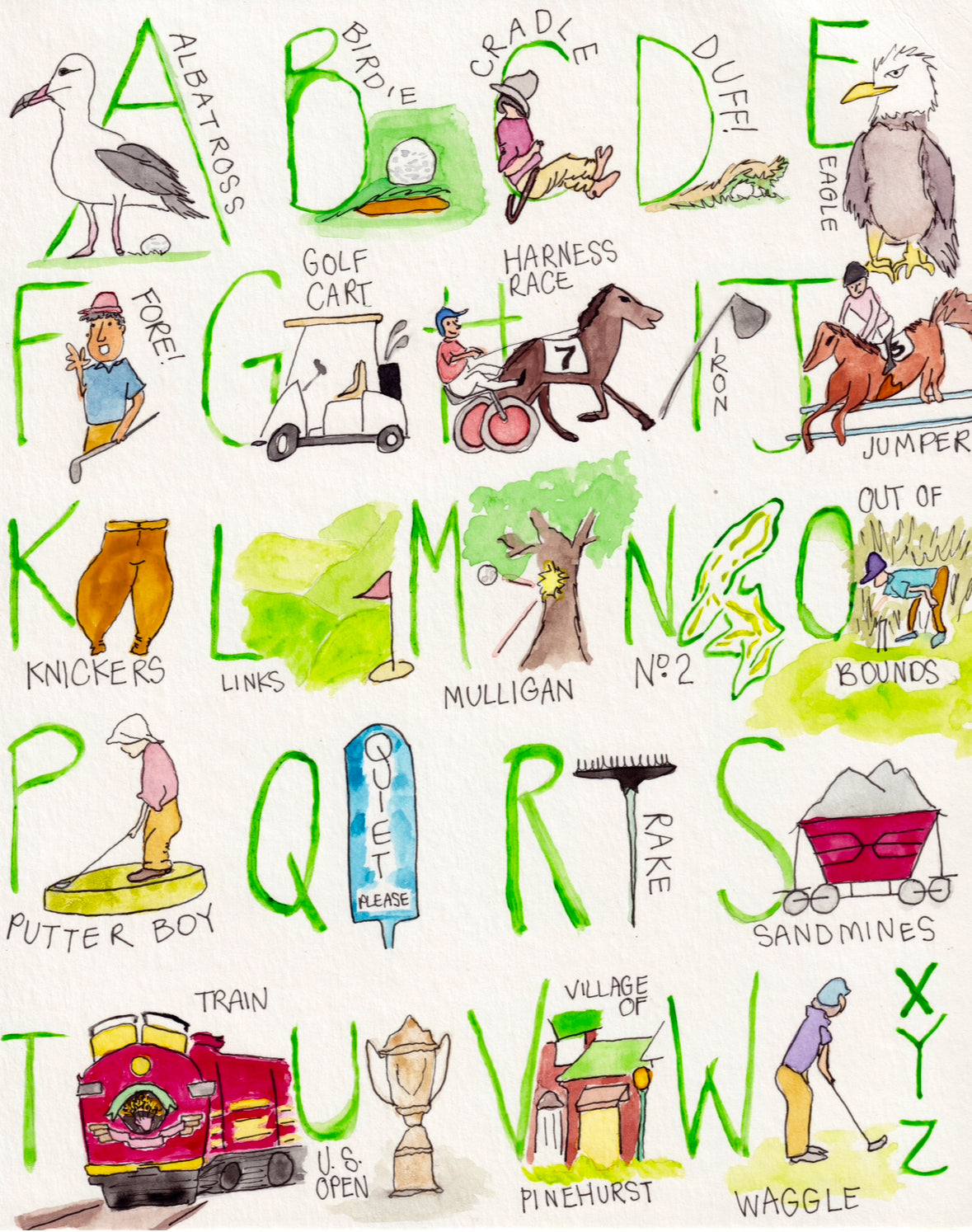 Custom Watercolor Alphabet