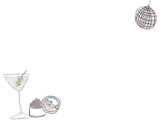 Girl Dinner Martini Note Cards – Set of 5
