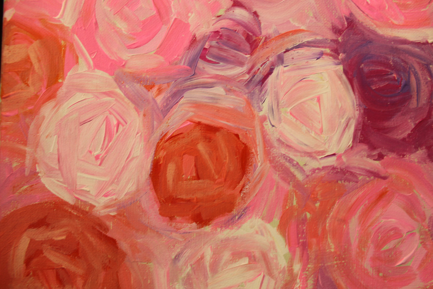 Rose Garden III — Original Acrylic Painting (8x10, Framed)