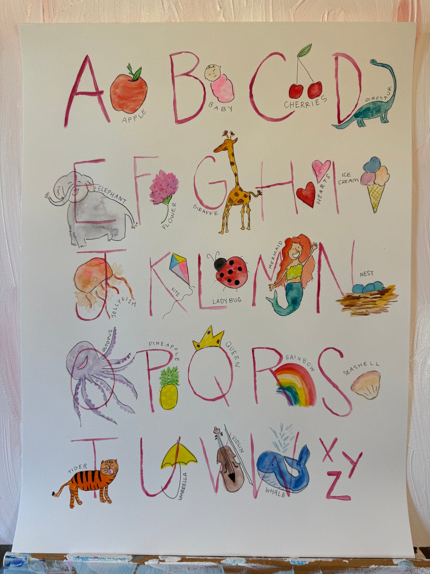 Custom Watercolor Alphabet