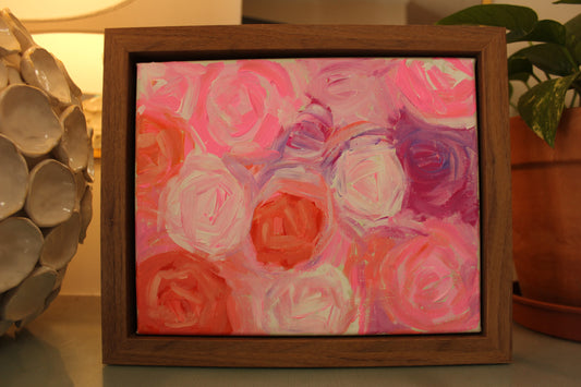 Rose Garden Collection I–III — Original Acrylic Painting Trio (8x10, Framed Set of 3)