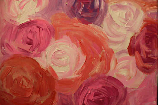 Rose Garden II — Original Acrylic Painting (8x10, Framed)