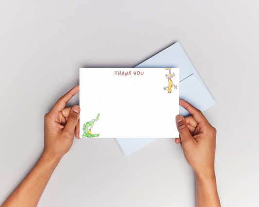 Kids Birthday Thank You Cards – Reptile Party Thank You Notes (Set of 5)