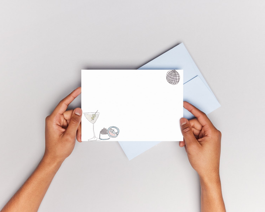Girl Dinner Martini Note Cards – Set of 5