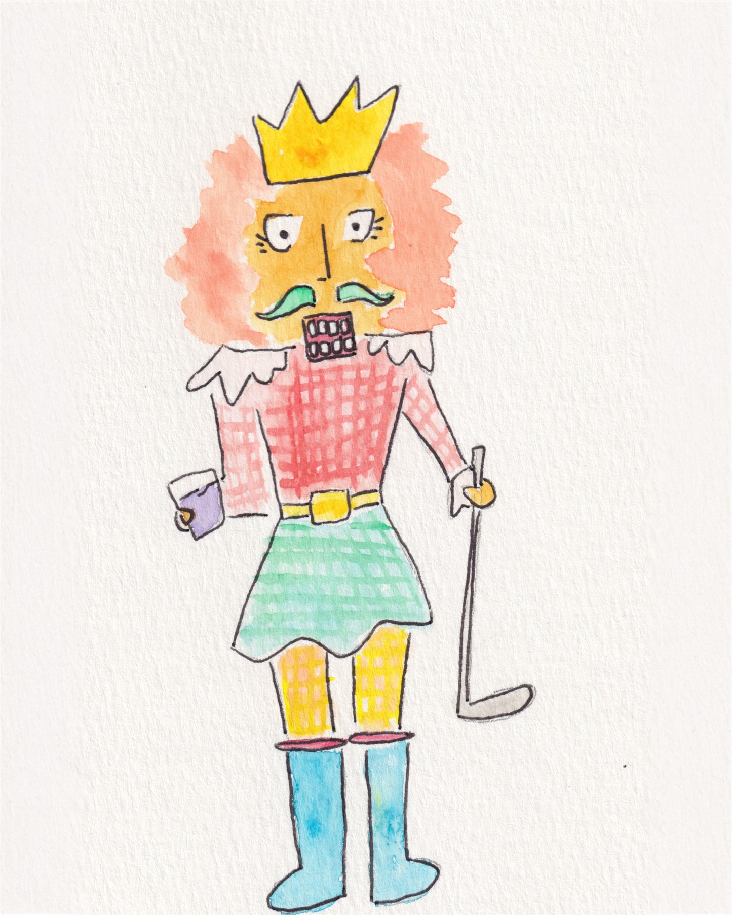 Whimsical Watercolor Nutcracker Wrapping Paper – Festive Holiday Gift Wrap