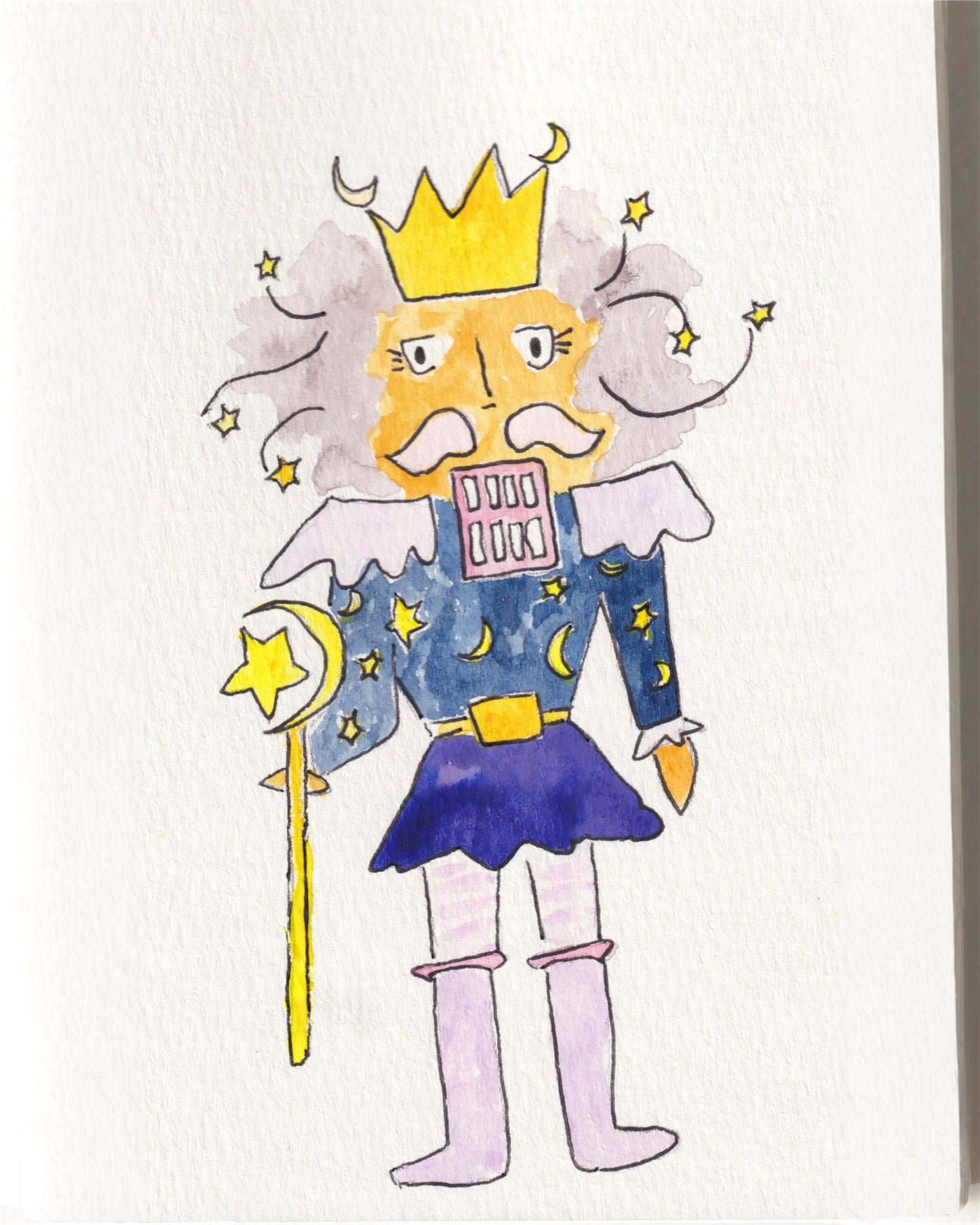 Whimsical Watercolor Nutcracker Wrapping Paper – Festive Holiday Gift Wrap