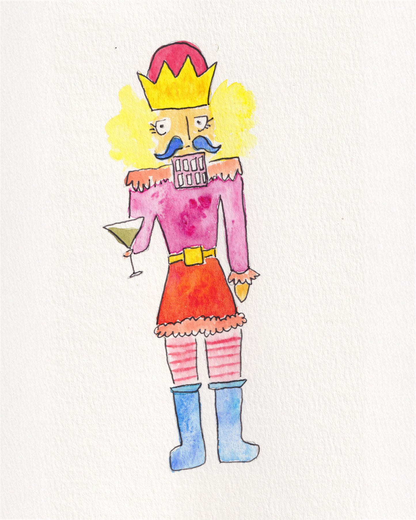 Whimsical Watercolor Nutcracker Wrapping Paper – Festive Holiday Gift Wrap