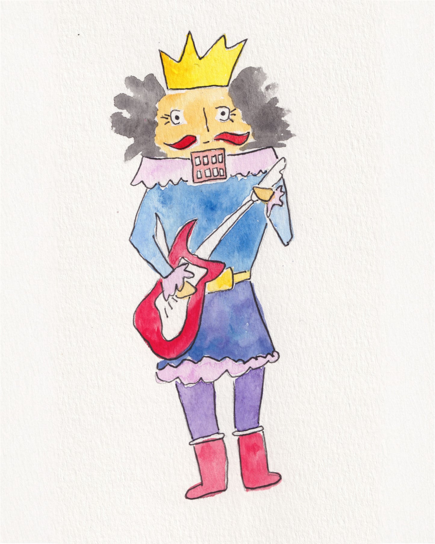 Whimsical Watercolor Nutcracker Wrapping Paper – Festive Holiday Gift Wrap