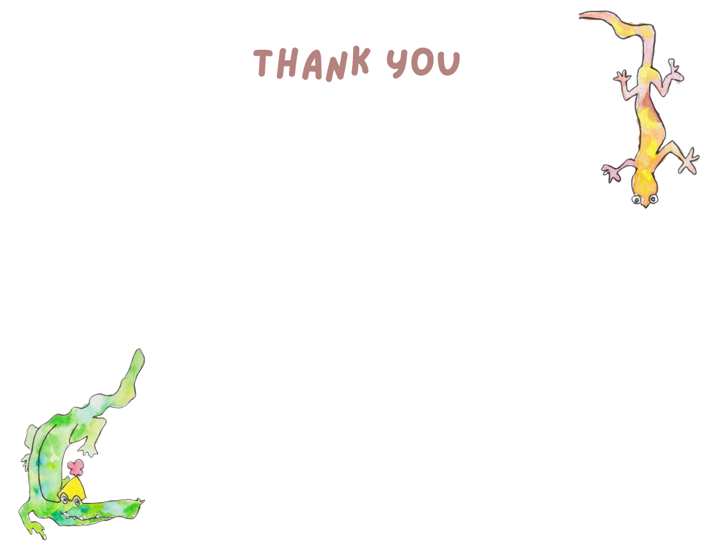 Kids Birthday Party Stationery Bundle – Reptile Gift Wrap, Thank You Cards & Enclosure Cards